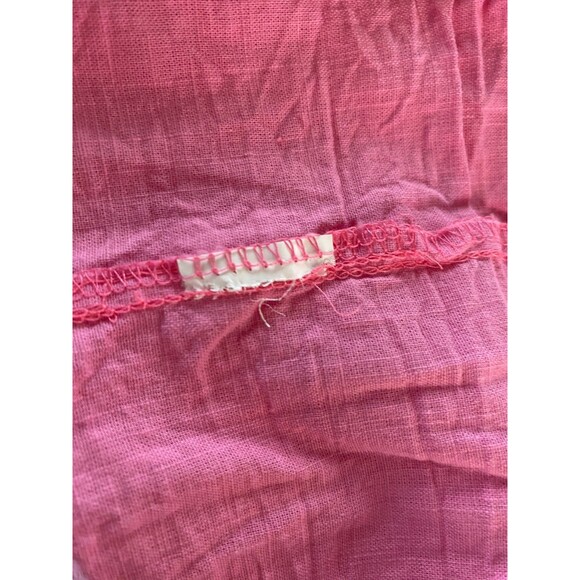 Shein Fit Womans Plus Sz 22 Pink Ruffled W/Puffy Lace Sleeves Top - Picture 9 of 10